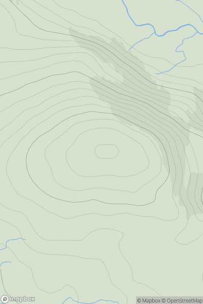 Thumbnail image for Creag nam Fiadh [Altnaharra to Dornoch] [NC647134] showing contour plot for surrounding peak